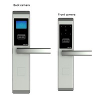 Serrure à mortaise électronique pour hôtels avec scanner de code QR entrée sans clé chronométrée pour portes en bois et en acier