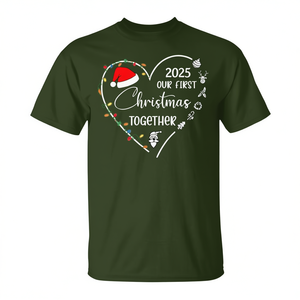 Nuestra Primera Navidad Juntos 2025, Camiseta a Juego para Parejas, Regalo Navideño, Manga Corta, Cuello Redondo, Unisex, Adulto, Impresión Digital - Product Image 2