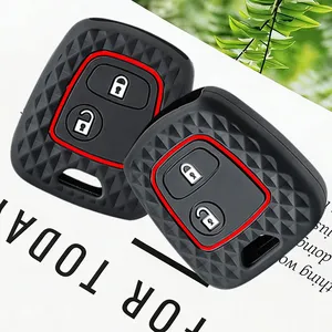 Funda Protectora de Silicona para <span class=keywords><strong>Llave</strong></span> de Coche de 2 Botones para <span class=keywords><strong>Peugeot</strong></span> 106 107 206 <span class=keywords><strong>207</strong></span> 307 Citroen C1 C2 C3 C4 XSARA PICASSO para Toyota AYGO - Product Image 2