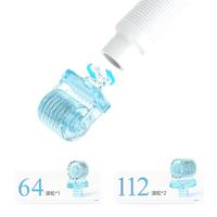 Sérum professionnel Hydra Needle Stamp pour le visage, flacon en plastique, micro-aiguilles 0,25 mm, 0,5 mm, 0,1 mm, rouleau Derma 3-en-1, 64, 112 aiguilles