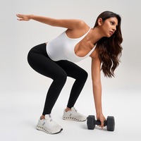 Soutien-gorge de sport pour femmes grandes tailles, sans couture, en spandex, avec bretelles croisées, col en V, maintien élevé, pour le fitness