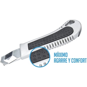 Cuchillo Multiusos Industrial de Alta Resistencia de Aleación de Aluminio de 18 mm, Cortador de Papel Tapiz Grande con Botón de Empuje, Ergonómico y Dentado - Product Image 5