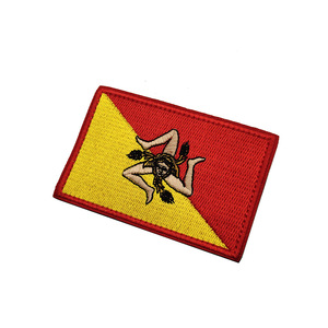 Parches de bucle de gancho bordados a máquina 9*6CM brazaletes de <span class=keywords><strong>bandera</strong></span> siciliana para ropa sombreros y mochilas decoración personalizada - Product Image 3