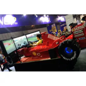 محاكي قيادة 9D VR مثير بثلاث شاشات لمقصورت سيارة سباق F1 محاكيات لعبة السباق
