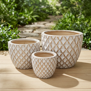 Meilleures ventes : magnifique ensemble de 3 pots de fleurs en céramique émaillée pour intérieur et jardinières en terre cuite pour la décoration de la maison, du jardin et des pépinières - Product Image 2