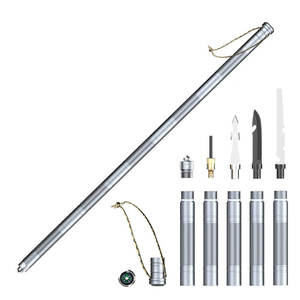 Bastón de Senderismo Multifuncional de Aleación de Aluminio para Exteriores, Táctico y Portátil con Puntas Desmontables para Uso en Vehículos - Product Image 5