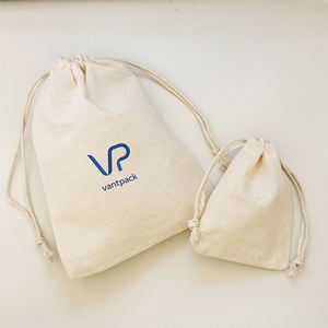 Natural Organic Cotton <b>Bag</b> 8x10cm Custom Cotton Pouch Small <b>Gift</b> <b>Bag</b> with Drawstring <b>Wedding</b> Pouch for <b>Wedding</b> Jewelry Packaging - Product Image 3