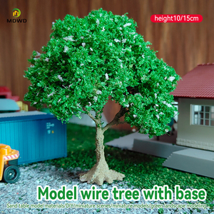 Mô hình màu xanh lá cây với một dây cơ sở cây xanh mô hình bàn cát Vật liệu mô hình cảnh thu nhỏ - Product Image 2