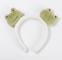 Dessin animé mignon animal en peluche bandeau femme ours lapin grenouille chat visage lavage bandeau fille cheveux accessoires
