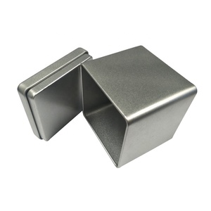 glossy printing square tin can tin tea container boxes for watch packing or tin gift boxes with inner plug for cookies packaging