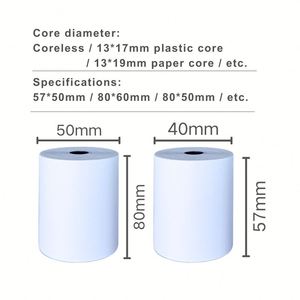 Rouleau de papier thermique imperméable monocouche de haute qualité personnalisé 80mmx80mm 100% pâte de bois pour ATM/POS Directement du fournisseur - Product Image 5