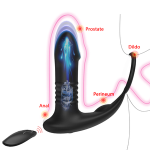 Massaggiatore Prostatico Telecomandato, Vibratore Anale Impermeabile Wireless, Stimolatore Punto G, Giocattoli Sessuali <span class=keywords><strong>per</strong></span> Uomini - Product Image 1