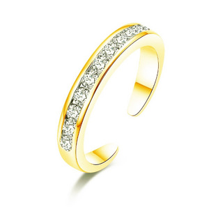 خاتم إصبع القدم قابل للتعديل من الفضة الإسترلينية عيار 925 ومطلي بالذهب عيار 18 قيراط، مجوهرات راقية بتصميم زهرة للنساء للمناسبات والأعراس - Product Image 4