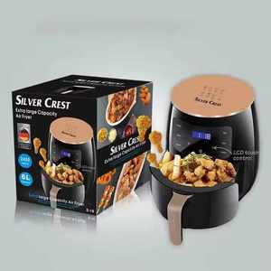 <span class=keywords><strong>Silvercrest</strong></span> Mini-four électrique à air chaud moderne 4,5 L en acier inoxydable avec écran LCD à commande numérique <span class=keywords><strong>sans</strong></span> <span class=keywords><strong>huile</strong></span> pour usage domestique - Product Image 1