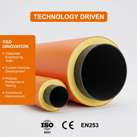 Tuyau en acier au carbone pré-isolé en mousse de polyuréthane rigide moderne avec manchon anti-corrosion en HDPE DN125 pour la conduite d'isolation