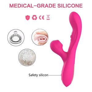 USB Rechargeable IPX7 Waterproof 10-Speed <b>Vibration</b> Medical-Grade Silicone Suction Charging Wand Female Massage <b>Vibrator</b> - Product Image 6