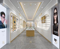 Vitrine de présentation de lunettes optiques de luxe personnalisée, éclairée par LED, écologique, étanche, verrouillable, avec tiroirs pour showroom