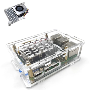 Adjustable Speed Fan Transparent Acrylic Shell Protective Case Kit for <strong>Raspberry</strong> <strong>Pi</strong> 5 Electronic Components - Product Image 4
