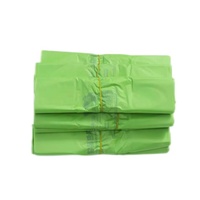 Sac T-shirt Personnalisable en PBAT+PLA+Amidon de Maïs Biodégradable avec Poignées Gilet – Écologique, Durable, Vert/Blanc pour Courses
