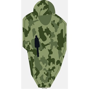 Autocollants d'entraînement de tir à l'arc en plein air, motif silhouette humaine, camouflage vert, lot de 100 - Product Image 2