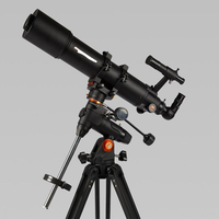 Télescope astronomique 102EQ3 avec monture équatoriale, objectif 102 mm multicouche, haute magnification, champ de vision 7°, vision profonde HD