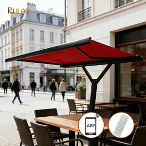 <span class=keywords><strong>Toldo</strong></span> Retráctil de Brazo Eléctrico con Casete Completo, Resistente al Sol y la Lluvia, para Montaje en Pared, para Exteriores, Residenciales, Balcones, Cafés y Bares - Product Image 1