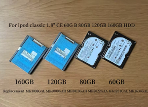 ฮาร์ดดิสก์ไดรฟ์ขนาด 1.8 นิ้ว ความจุ 60GB 80GB 120GB 160GB รุ่น CE ใช้ได้กับ Classic video รุ่นที่ 5 5.5 6 7 Thin ความหนา 5 มม. รุ่น MK1634GAL - Product Image 3