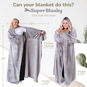 <span class=keywords><strong>Manta</strong></span> Ultra Suave con Mangas, el Regalo Cálido Perfecto para Mujeres, Bata Lavable a Máquina, <span class=keywords><strong>Manta</strong></span> Antideslizante - Product Image 1