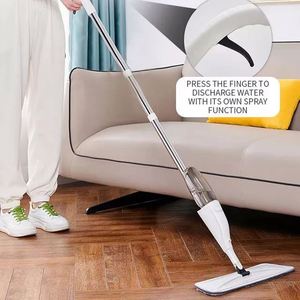 ชุดไม้ถูพื้นแบบแบนพร้อมถังบีบน้ำสำหรับทำความสะอาดพื้น ไม้ถูพื้นแบบฉีดน้ำ - Product Image 3