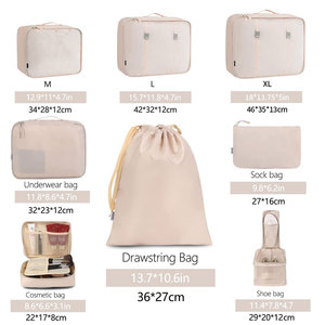 Accessoires de <span class=keywords><strong>voyage</strong></span> 8 ensembles organisateurs d'emballage de bagages ensemble de valise cubes d'emballage de compression <span class=keywords><strong>2023</strong></span> pour le <span class=keywords><strong>voyage</strong></span> - Product Image 2