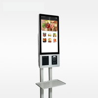 KFC restaurant 23.8 pouces écran tactile sans numéraire POS restauration rapide self-service commande paiement terminal kiosque sol stand machine