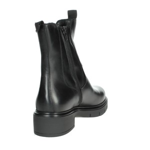 Stivaletti bassi da donna neri V49600 Slip-On stile Chelsea Design con plateau da neve in cotone in cotone crescente per l'autunno inverno - Product Image 3