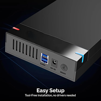 Boîtier externe portable pour disque dur/SSD SATA vers USB 3.0, 3,5 pouces, en plastique ABS, 5 Gbps, installation sans outil pour ordinateur