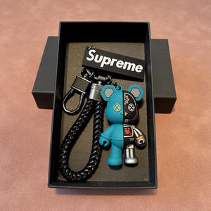 高端时尚机械熊汽车钥匙扣个性情侣礼品3D金属娃娃小包挂件个性礼品 - Product Image 6