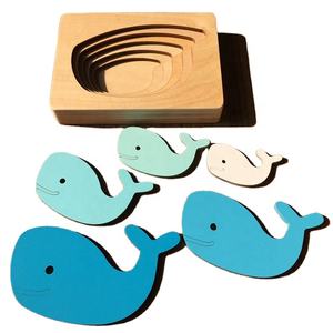Nouveau design, <span class=keywords><strong>puzzle</strong></span> en <span class=keywords><strong>bois</strong></span> multi-niveaux pour enfants, animaux lapin/ <span class=keywords><strong>Baleine</strong></span>, vente en gros, jeu de <span class=keywords><strong>puzzle</strong></span> éducatif pour l'apprentissage et le jeu - Product Image 1
