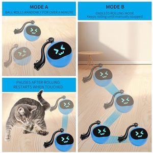 Juguete Interactivo para Gatos, Pelota de Goma Ecológica, Personalizable de Fábrica, con Movimiento Automático USB, Juguete Inteligente para Perseguir y Atrapar - Product Image 5