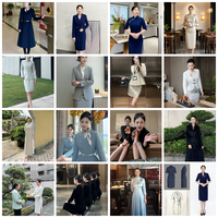Ensemble de jupe et veste pour femmes Merican, polyester/rayonne, séchage rapide, blanc, tenue de bureau formelle, vêtements de travail, OEM ODM