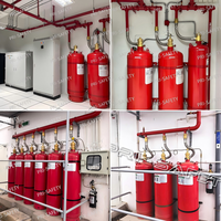   Système d'extinction d'incendie automatique de type réseau de tuyauterie à gaz HFC-227ea FM200 pour salle de serveurs