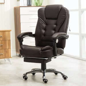Fauteuil de Bureau Exécutif Ergonomique de Style Patron Design Moderne pour Gaming en Métal, Chaise de Salle à Manger avec Accoudoirs, Fonction de Levage, Pivotant, Repose-Pieds et Massage - Product Image 3