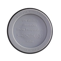 Nouvelle bouteille d'eau intelligente à auto-nettoyage UV-C, en acier inoxydable 316, thermos isotherme, affichage de la température LED, logo personnalisé USB