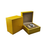 Boîtier de montre élégant en cuir de Breiling jaune simple Boîtes et étuis de montre élégants