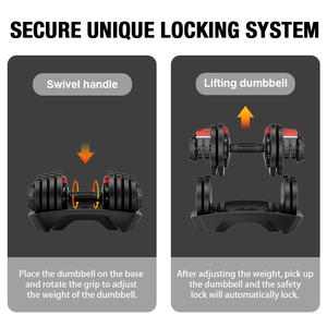 Ensemble d'haltères réglables de 20 kg, équipement de musculation de haute qualité avec plateau de rangement - Product Image 6