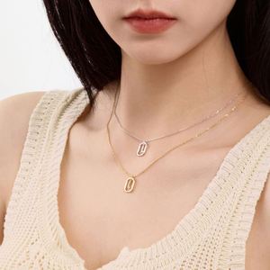 Dylam Charm Letter -L- <b>Initial</b> Alphabet Pendant <b>Necklace</b> for Women As Birthday Gifts Non Tarnish 5A Zirconia Jewelry - Product Image 2