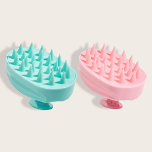 Wanmei <b>Hair</b> Washing <b>Brush</b> Silicone Scalp Massager Comb <b>Cleaner</b> For Men Women Head Scratcher - Product Image 1