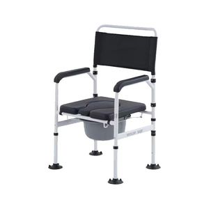 Tabouret médical à dossier haut, chaise de toilette mobile pour personnes âgées et handicapées, équipement de sécurité pour salle de bain en alliage d'aluminium - Product Image 2