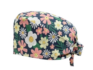 หมวกผ่าตัดผ้าฝ้ายแท้สำหรับผู้หญิง ลายผูกโบว์ ดีไซน์หัวเข็มขัดแบบใหม่ สไตล์ลำลอง สำหรับทันตกรรม ชีโม ดูแลหลังคลอด - Product Image 5