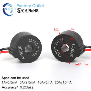 Transformador de Corriente Micro QNCT01L 5A 5mA 10A 10mA 10A 5mA CA Mini Transformador de Corriente Sensor Tipo Anillo Transductor de Corriente CT - Product Image 3