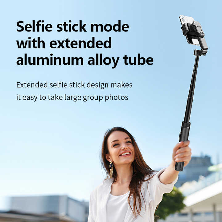 Intelligent AI Tracking for Bluetooth Remote Control Selfie Stick Gesture Control Sturdy Reliable Alloy Material Face
