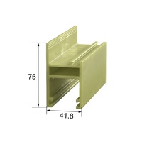 Pultruded Fiberglass PU Sliding Window Frame Profile Low Uvalue Composite Extrusion for Passive House Energy Efficient Buildings