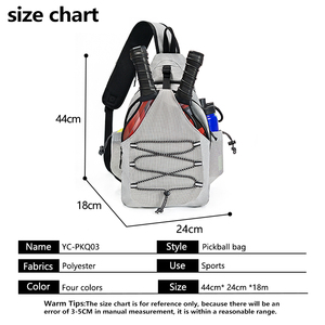 Ba lô biểu tượng tùy chỉnh phụ nữ vận động viên pickleball <span class=keywords><strong>sling</strong></span> Túi thiết bị đào tạo Vợt Tennis Ba Lô Túi vợt Ba lô - Product Image 5